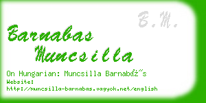 barnabas muncsilla business card